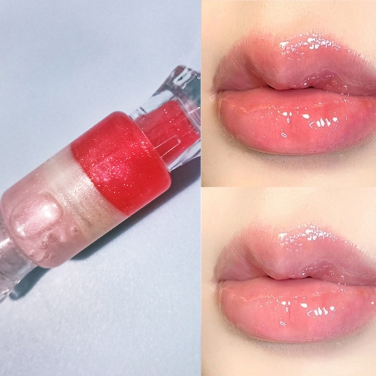 Brillo de labios brillante con forma de caramelo mixto DIY de 3 colores
